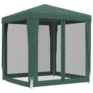 vidaXL Tente de réception avec 4 parois latérales en maille filet Vert 2x2 m HDPE