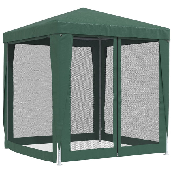 vidaXL Tente de réception avec 4 parois latérales en maille filet Vert 2x2 m HDPE