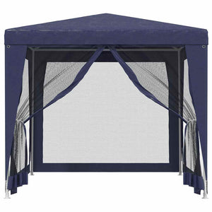 Blaues Partyzelt mit Mesh-Seitenwänden 2,5x2,5 m