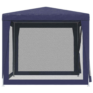 Blaues Partyzelt mit Mesh-Seitenwänden 2,5x2,5 m