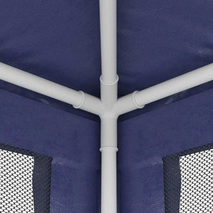 Blaues Partyzelt mit Mesh-Seitenwänden 2,5x2,5 m