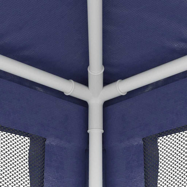 Blaues Partyzelt mit Mesh-Seitenwänden 2,5x2,5 m