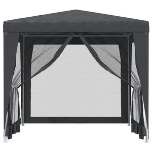 vidaXL Tente de réception avec 4 parois latérales en maille Gris anthracite 2,5x2,5 m PEHD