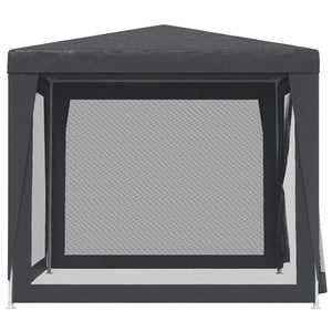 vidaXL Tente de réception avec 4 parois latérales en maille Gris anthracite 2,5x2,5 m PEHD