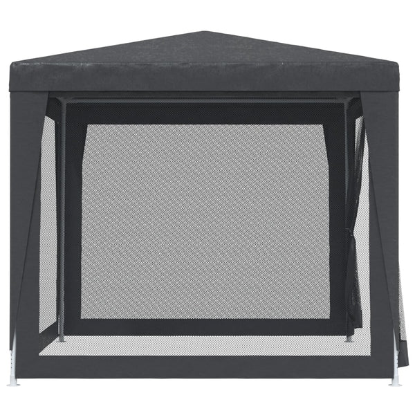 vidaXL Tente de réception avec 4 parois latérales en maille Gris anthracite 2,5x2,5 m PEHD
