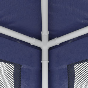 Blaues Partyzelt 3x4 m mit Mesh-Seitenwänden