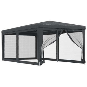 Tonnelle de réception vidaXL avec 6 parois en maille Anthracite 3x6 m PEHD