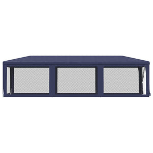 vidaXL Tente de réception avec 8 parois latérales en maille Bleu 3x9 m HDPE