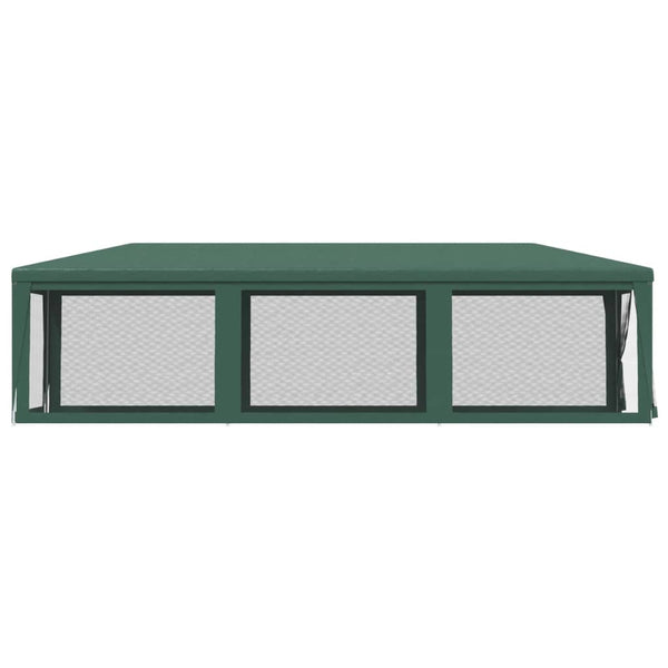vidaXL Tente de réception avec 8 parois latérales en maille filet Vert 3x9 m HDPE