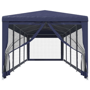 vidaXL Tonnelle de réception avec 10 parois latérales en maille Bleu 3x12 m PEHD
