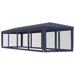 vidaXL Tonnelle de réception avec 10 parois latérales en maille Bleu 3x12 m PEHD