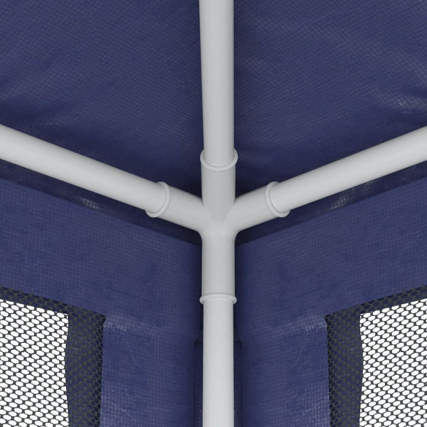 vidaXL Tonnelle de réception avec 10 parois latérales en maille Bleu 3x12 m PEHD