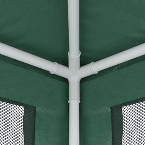 Grünes Partyzelt 3x12 m mit Mesh-Seitenwänden