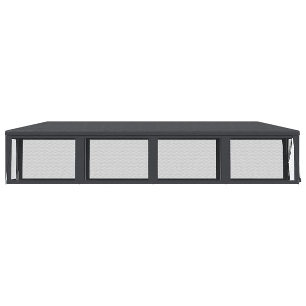 Partyzelt Anthrazit 3x12 m mit Mesh-Seitenwänden