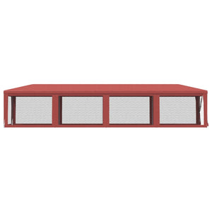 vidaXL Tonnelle de réception avec 10 parois latérales en maille Rouge 3x12 m PEHD