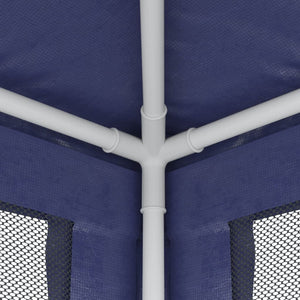 Blaues Partyzelt 6x4 m mit Mesh-Seitenwänden