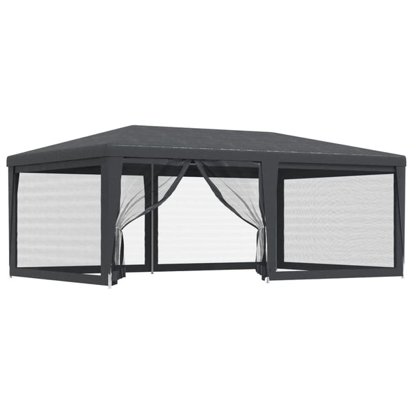 vidaXL Tonnelle de réception avec 6 parois en maille anthracite 6x4 m HDPE