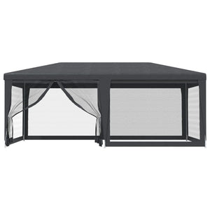 vidaXL Tonnelle de réception avec 6 parois en maille anthracite 6x4 m HDPE