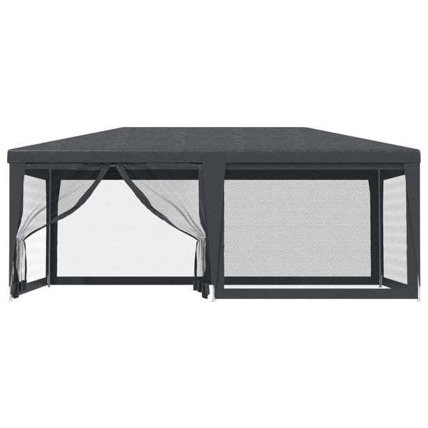 vidaXL Tonnelle de réception avec 6 parois en maille anthracite 6x4 m HDPE