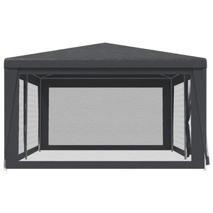 vidaXL Tonnelle de réception avec 6 parois en maille anthracite 6x4 m HDPE