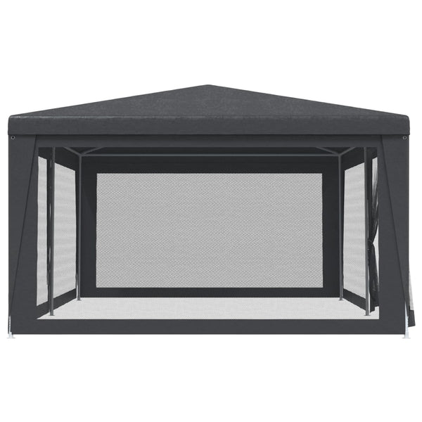vidaXL Tonnelle de réception avec 6 parois en maille anthracite 6x4 m HDPE