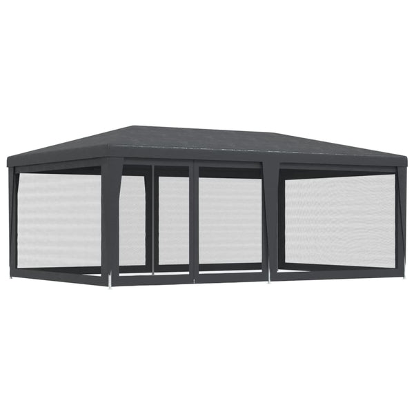 vidaXL Tonnelle de réception avec 6 parois en maille anthracite 6x4 m HDPE