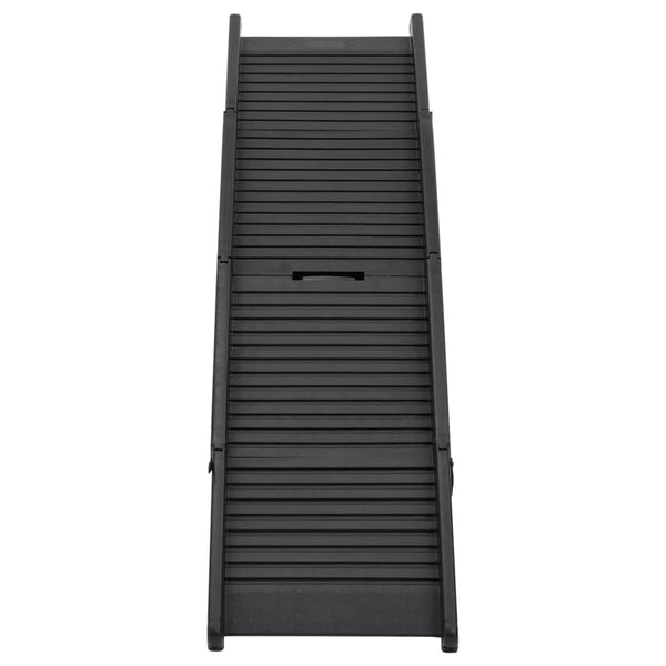 Hunderampe Klappbar Schwarz 153x40x12,5 cm Kunststoff