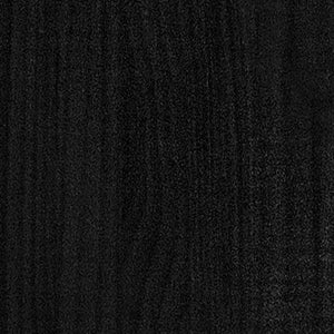 Massivholzbett Schwarz Kiefer 200x200 cm