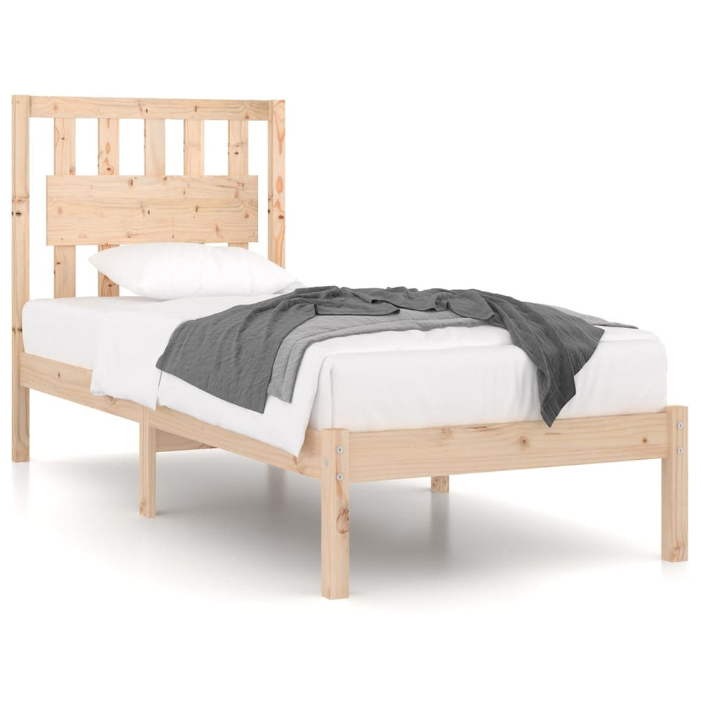 vidaXL Lit en bois massif pin 100x200 cm