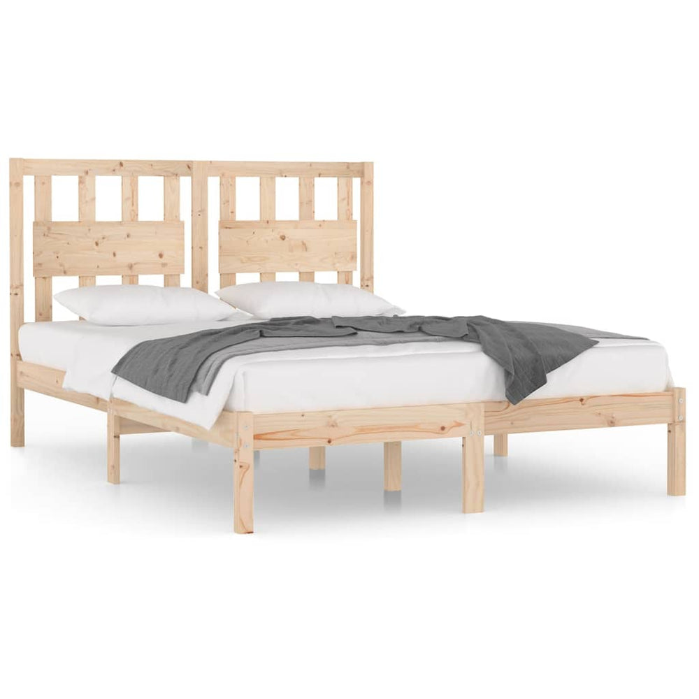 vidaXL Lit en bois massif pin 150x200 cm