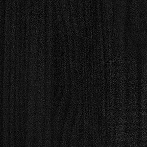 Massivholzbett Schwarz Kiefer 200x200 cm
