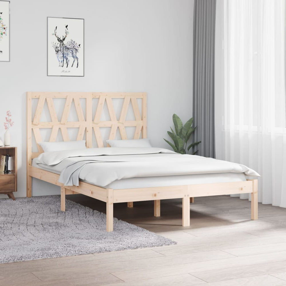 vidaXL Lit en bois massif de pin 120x190 cm