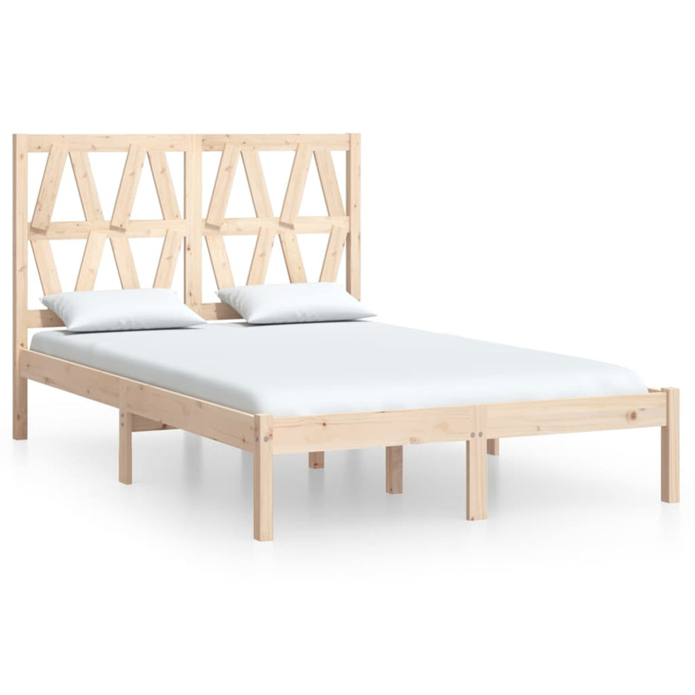 vidaXL Lit en bois massif pin 140x190 cm