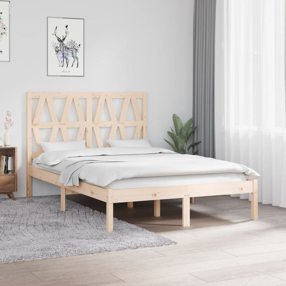 vidaXL Lit en bois massif pin 120x200 cm