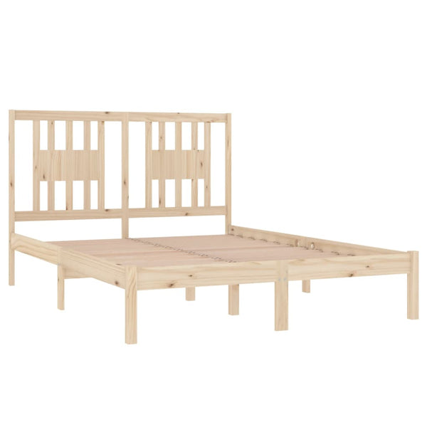 vidaXL Solid Wood Bed 135x190 cm