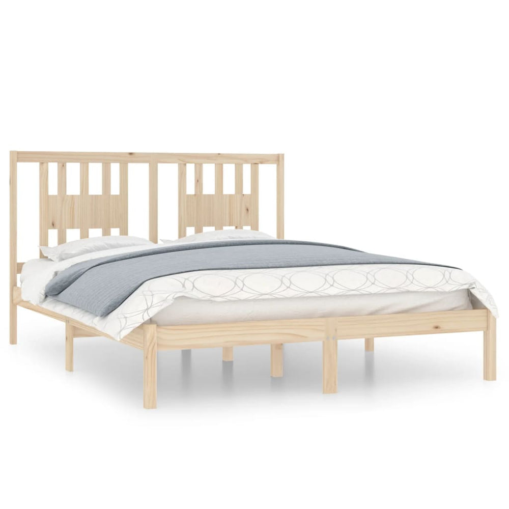 vidaXL Lit en bois massif pin 160x200 cm