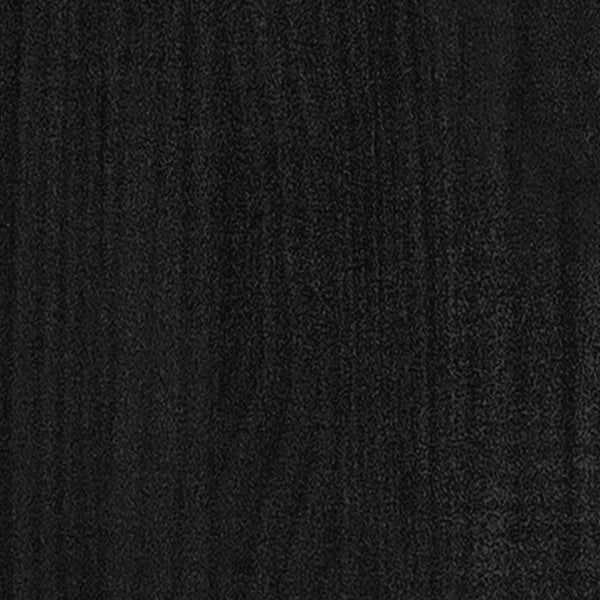 Massivholzbett Schwarz 135x190 cm