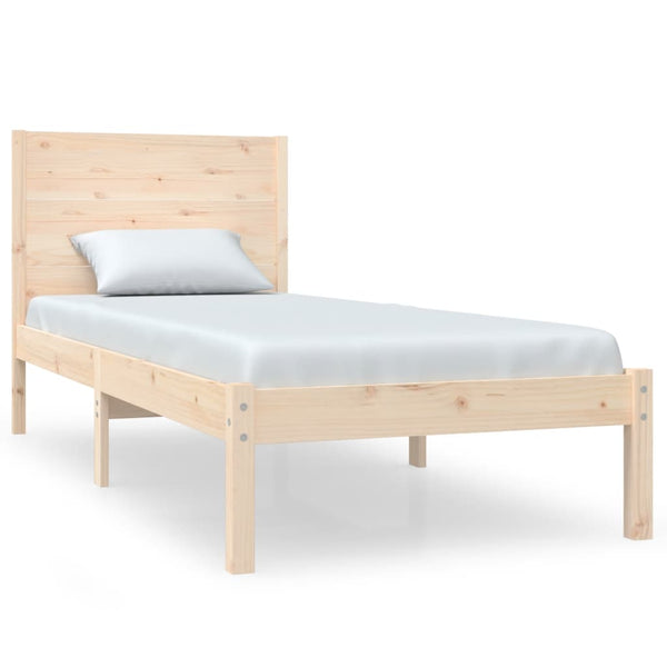 vidaXL Solid Wood Bed 75x190 cm