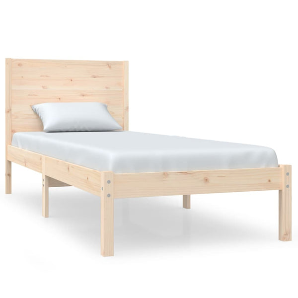 vidaXL Lit en bois massif 90x190 cm