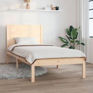 vidaXL Lit en bois massif 90x190 cm