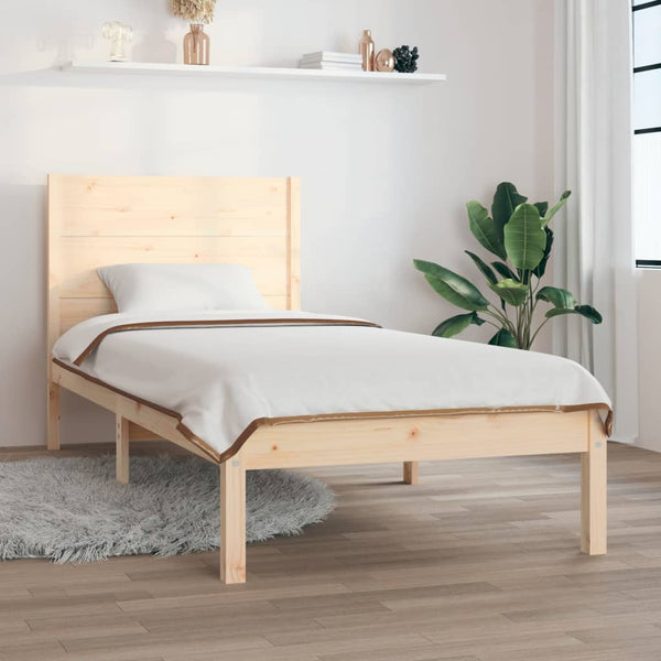 vidaXL Lit en bois massif 90x190 cm