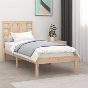 vidaXL Lit en bois massif 90x190 cm