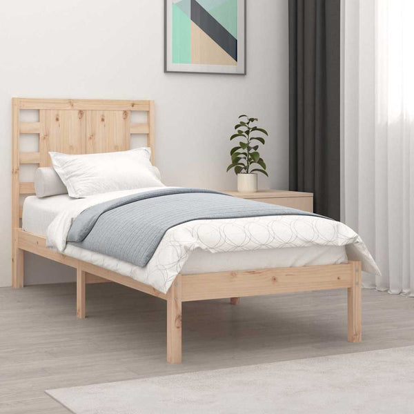 vidaXL Lit en bois massif 90x190 cm