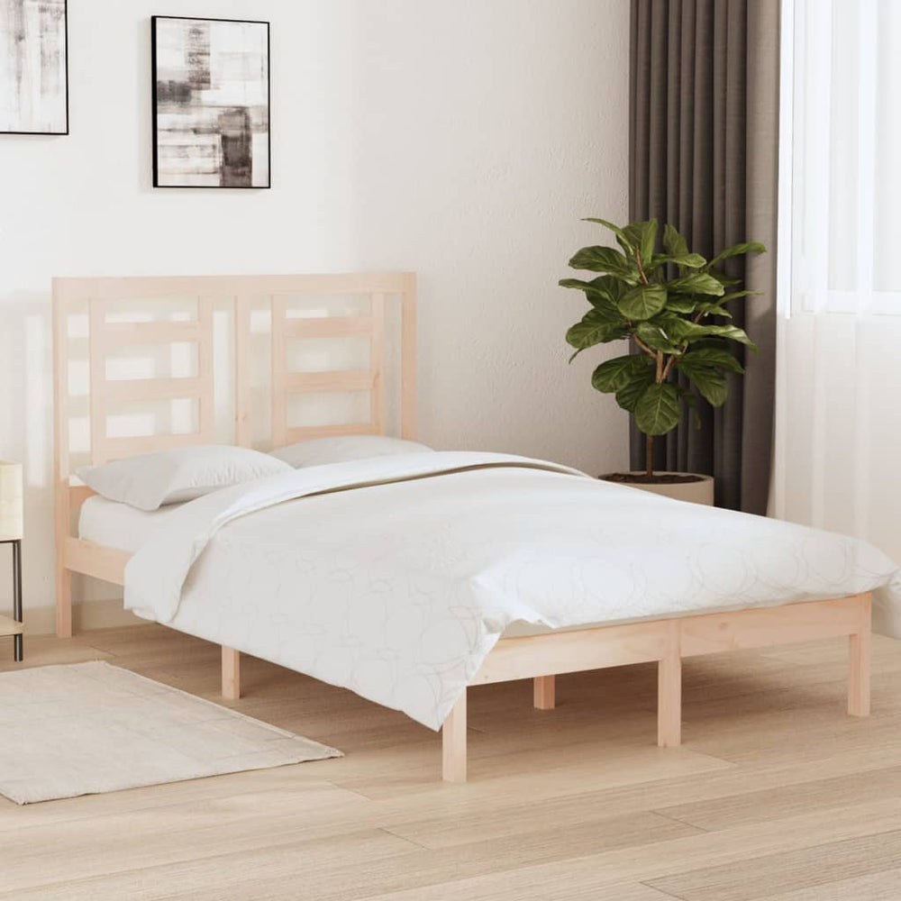 vidaXL Solid Wood Bed Frame without Mattress 120x200 cm Pinewood