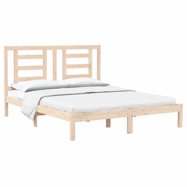 vidaXL Lit en bois massif sans matelas 160x200 cm pin
