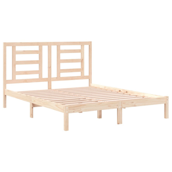 vidaXL Lit en bois massif sans matelas 160x200 cm pin