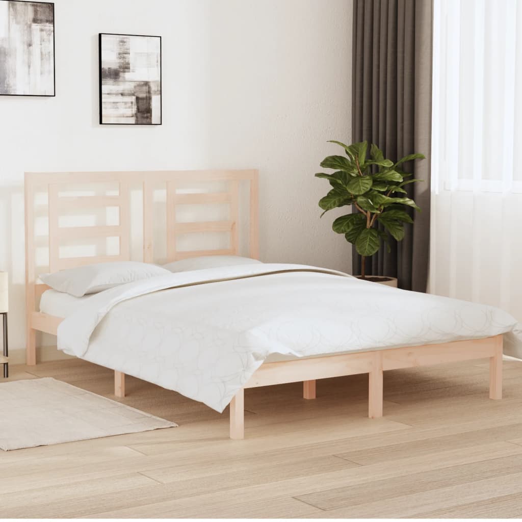vidaXL Lit en bois massif sans matelas 160x200 cm pin