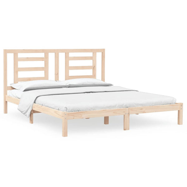 vidaXL Lit en bois massif 180 x 200 cm