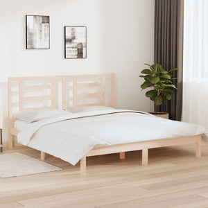 vidaXL Lit en bois massif 180 x 200 cm