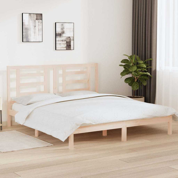 vidaXL Lit en bois massif 180 x 200 cm